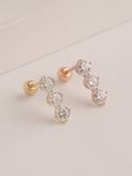 14K Dazzling Trio Cubic Piercing 