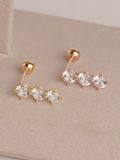  14K Dazzling Trio Cubic Piercing 