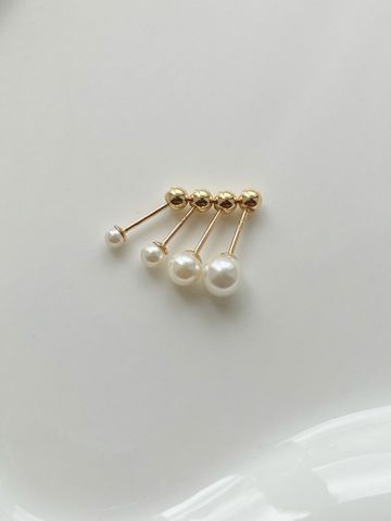 14K Simple pearl piercing (8 size) 