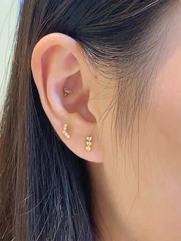  14K Triple Heart Piercing 
