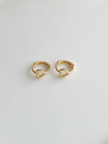  14K Sweet Heart mini huggie (S) 