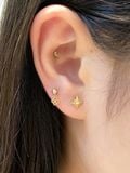  14K Flower Drop Piercing 
