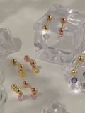  14K Color Cubic Drop Piercing 