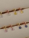  14K Color Cubic Drop Piercing 