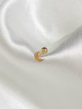  14K Plain Crescent Moon Piercing 