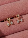  14K Ribbon Cubic Drop Piercing 