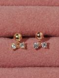  14K Ribbon Cubic Drop Piercing 