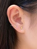  14K Minimalist Flat Bar Piercing 