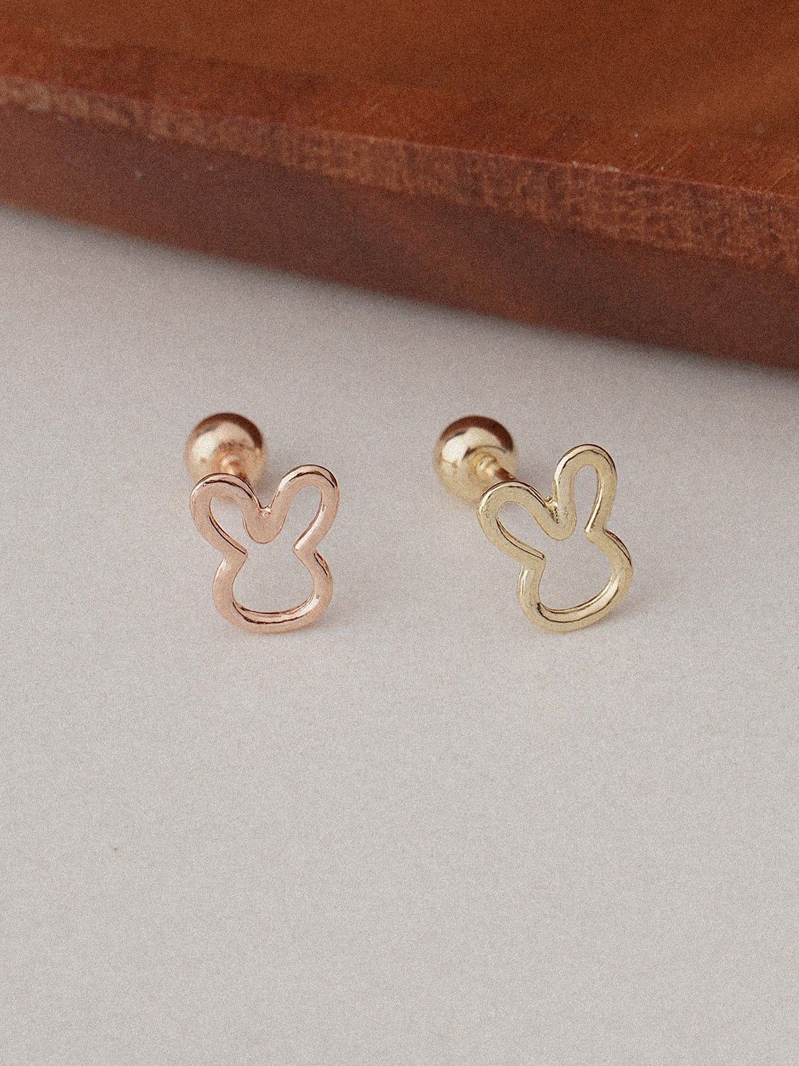  14K Bunny Outline Piercing 