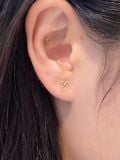  14K Bunny Outline Piercing 