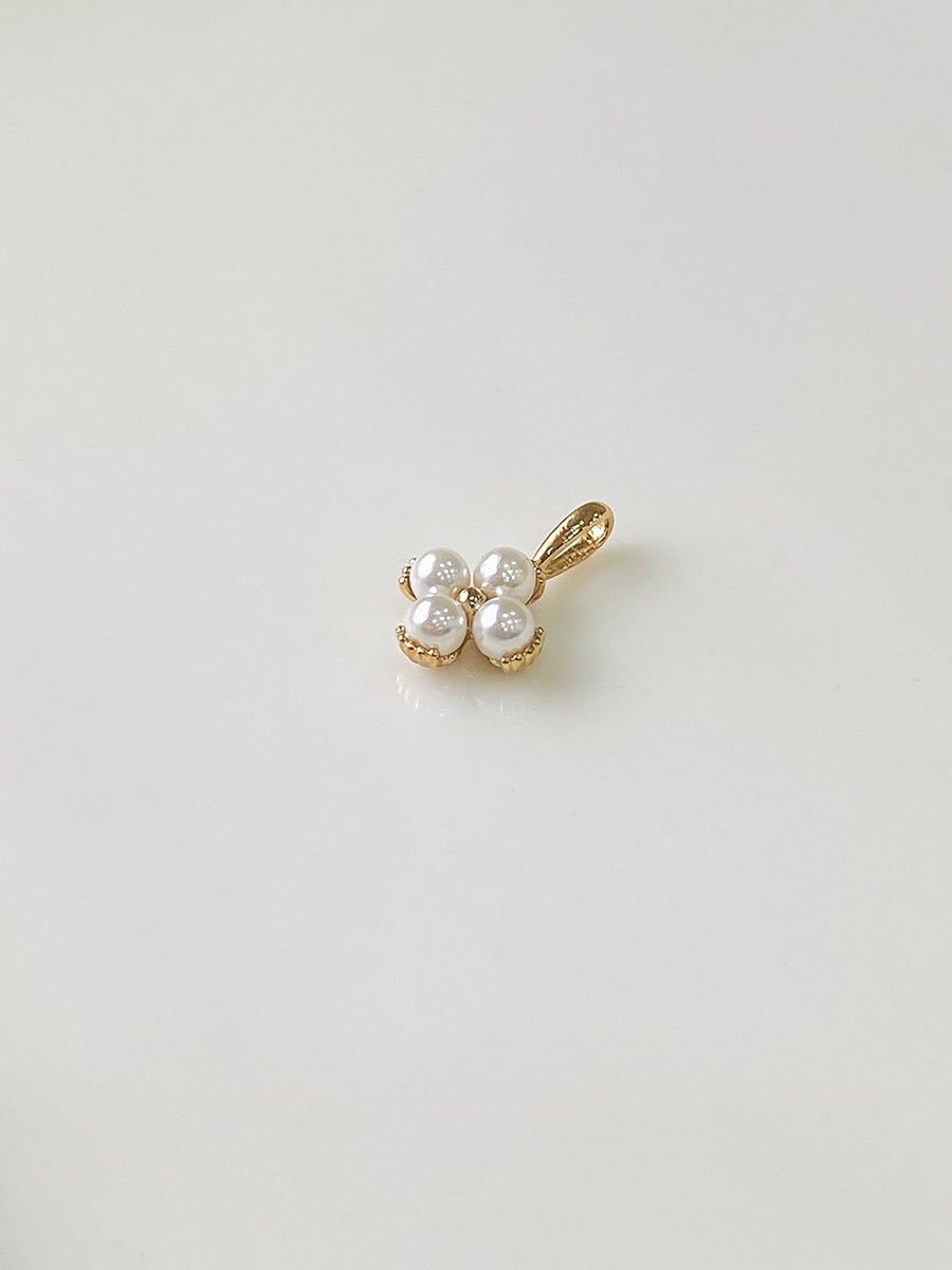  14K Petal Pearl Necklace 
