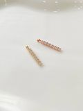  14K Gold Glittering Bar Pendant 