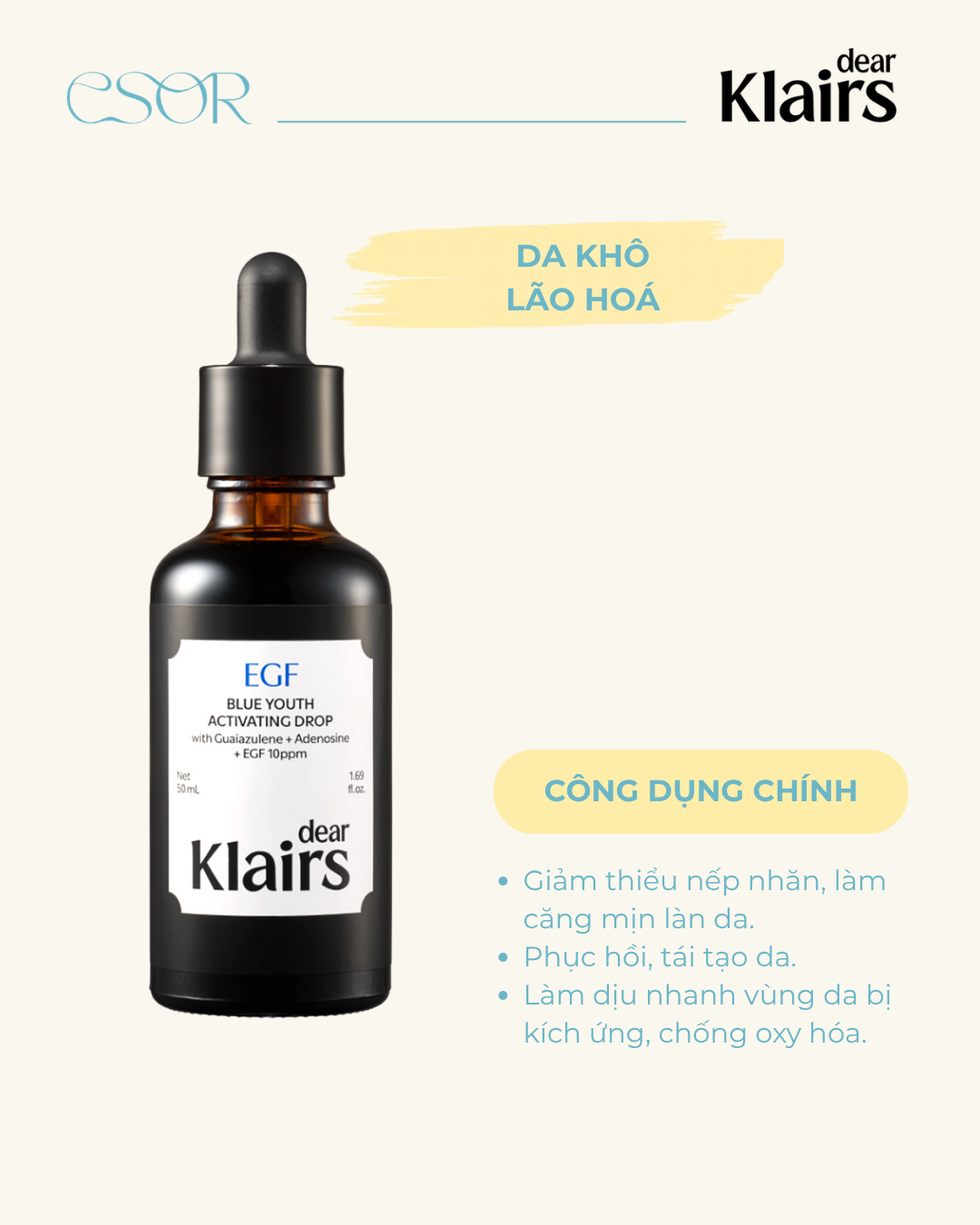  Tinh chất dưỡng da Dear Klairs Midnight Blue Youth Activating Drop 20mL 