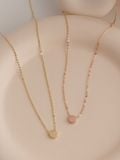  14K Simple Circle Pendant Necklace 