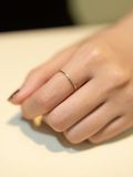  14K Three-Stone Bezel Ring 