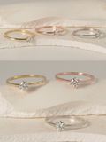  14K Pure Classic Solitaire Moissanite Ring 