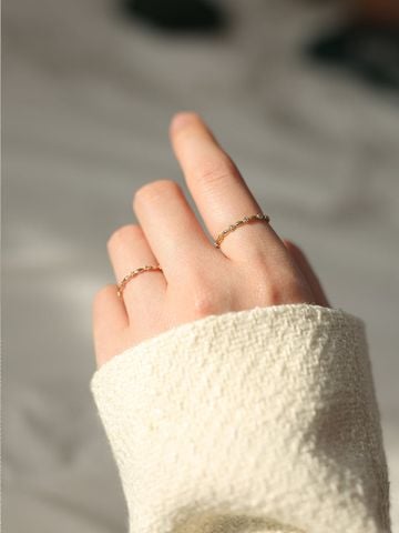  14K Solar Dew Diamond Ring 