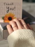  14K Solar Dew Diamond Ring 