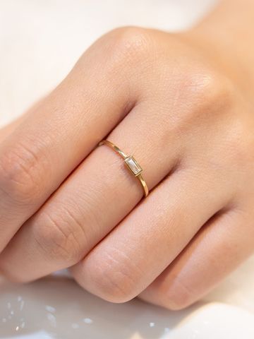  14K Petite Baguette Ring 