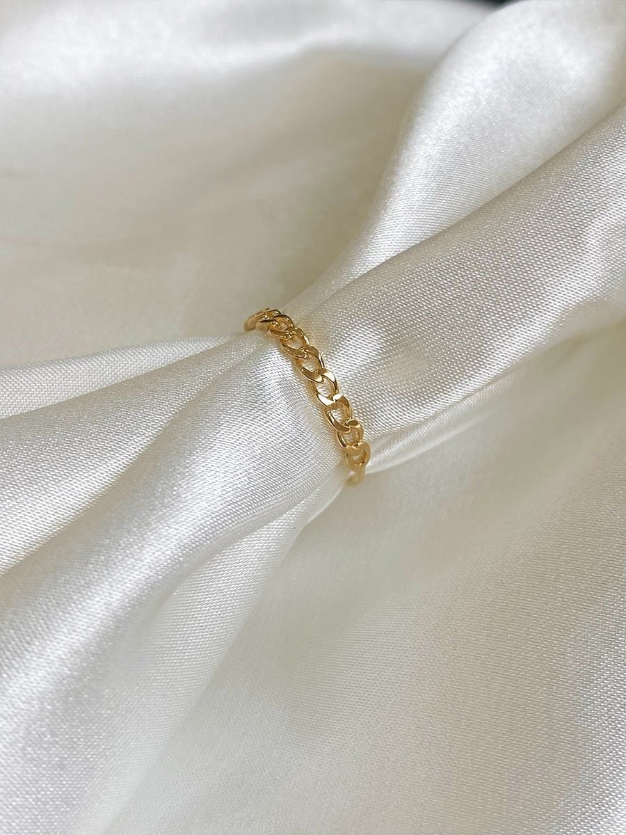  14K Slim Chain Ring 