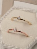  14K Twist Solitaire Ring 