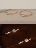  14K Twist Solitaire Ring 