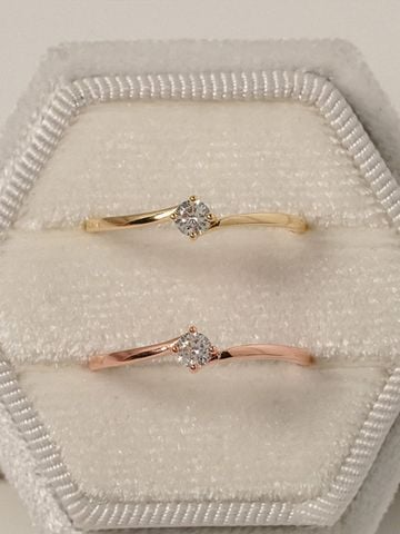 14K Twist Solitaire Ring 