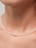  14K Freshwater Pearl Smile Necklace 
