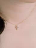  14K Mini Cross Choker 
