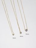  14K 6 Prong Cubic necklace (3 size) 