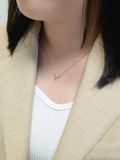  14K Dainty Ribbon Necklace 