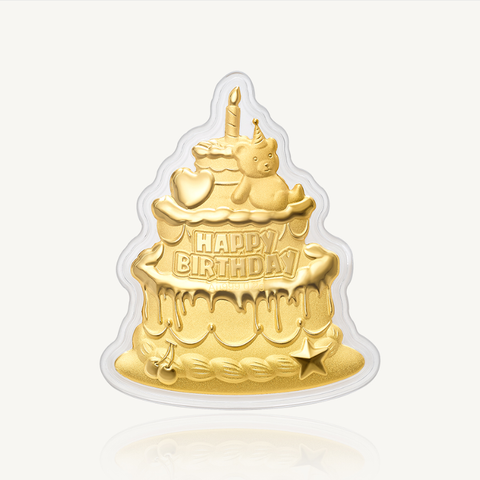  Quà Tặng Sinh Nhật Bánh Kem Vàng 24K 999 (0.2g) 