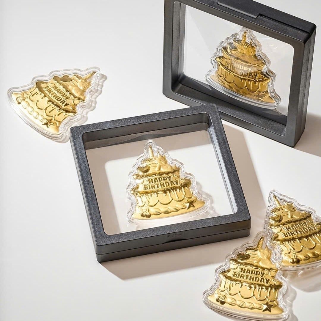  Quà Tặng Sinh Nhật Bánh Kem Vàng 24K 999 (0.2g) 