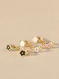  14K Petite Daisy Huggie (3 màu hoa) (S) 