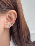  14K Quartz heart piercing 