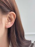  14K Quartz heart piercing 