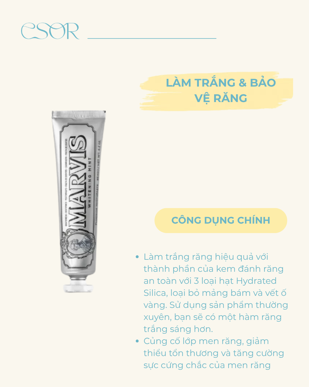  Kem đánh răng Marvis Whitening Mint 85ml 