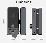  Khóa vân tay cửa kính- APP G110 (Tuya) 