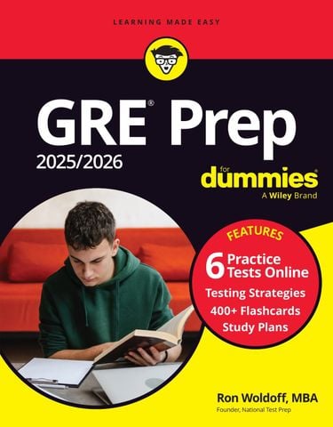 GRE Prep 2025/2026 For Dummies: Book + 6 Practice Tests + 400 Flashcards Online