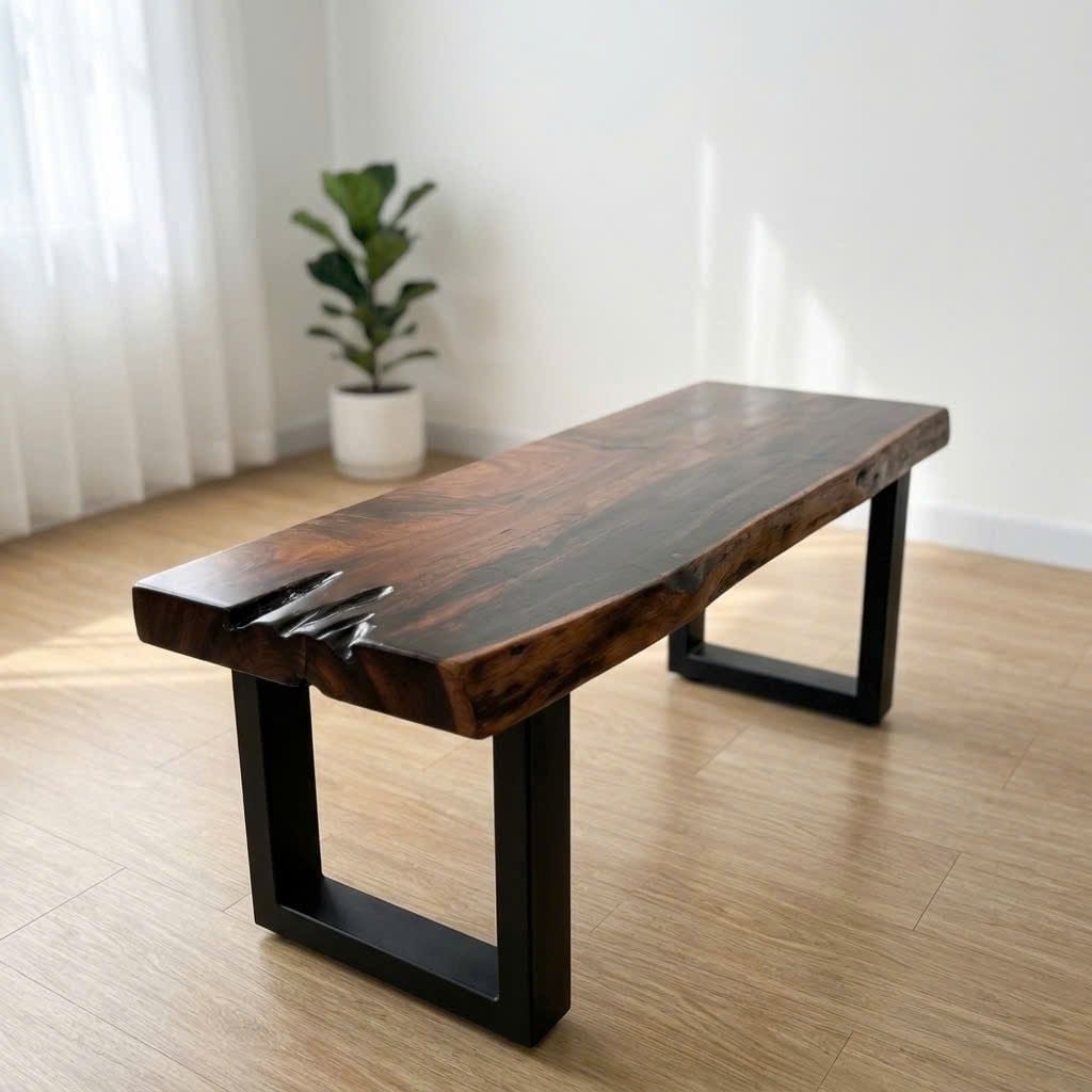  BÀN GỖ ME TÂY N80 x R36 x D5 cm 