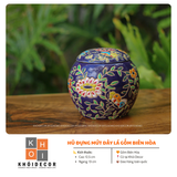  HŨ ĐỰNG MỨT DÂY LÁ GỐM BIÊN HÒA 