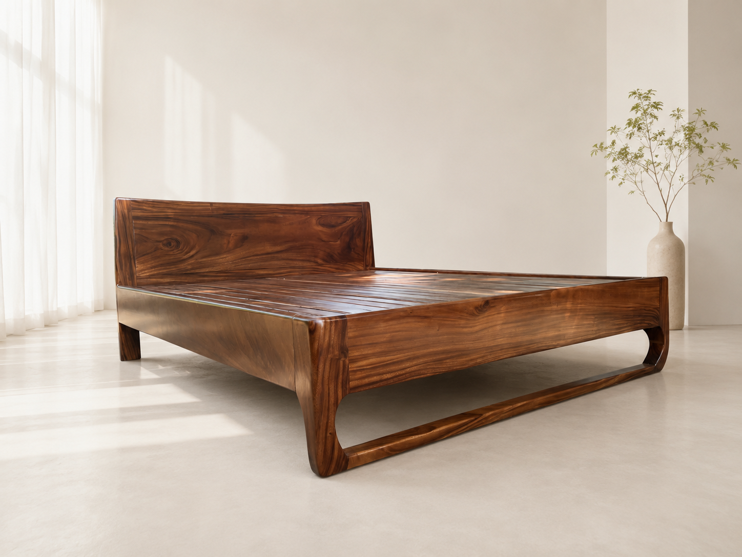  GIƯỜNG GỖ ME TÂY - D200xR160xC40 cm - 001 