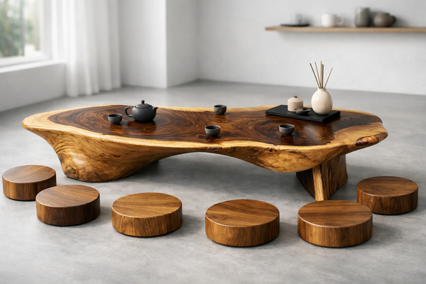  BÀN TRÀ GỖ ME TÂY N155 x R52 x C32 cm 