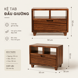  KỆ TAB ĐẦU GƯỜNG C50 x R30 x N50 cm 