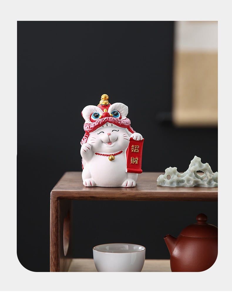  TƯỢNG MÈO ĐỘI ĐẦU LÂN 