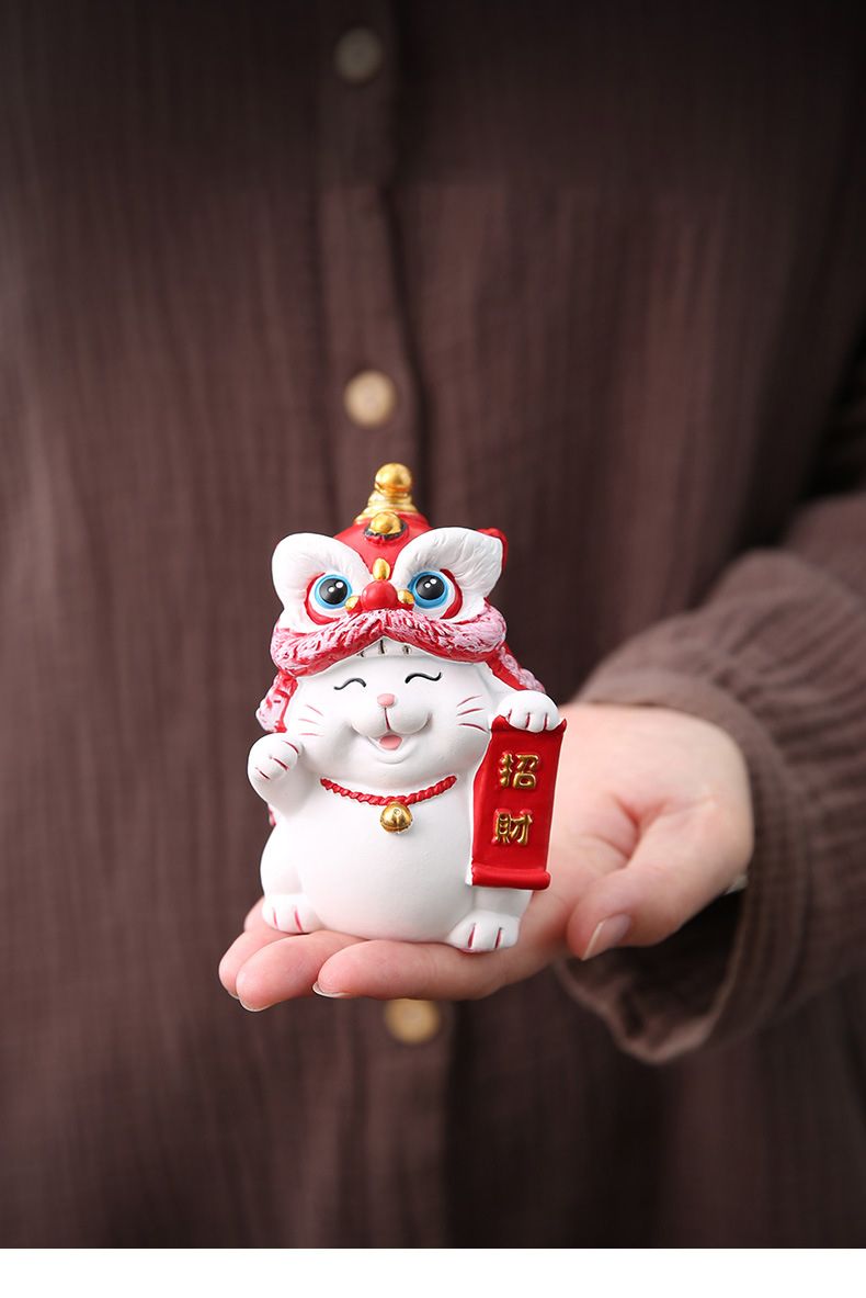  TƯỢNG MÈO ĐỘI ĐẦU LÂN 