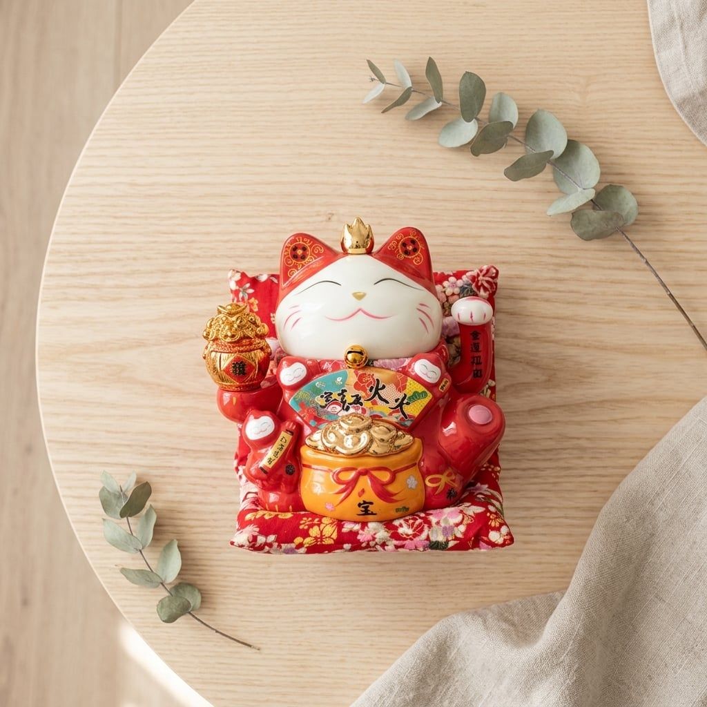  MÈO THẦN TÀI VẪY TAY ĐỎ 