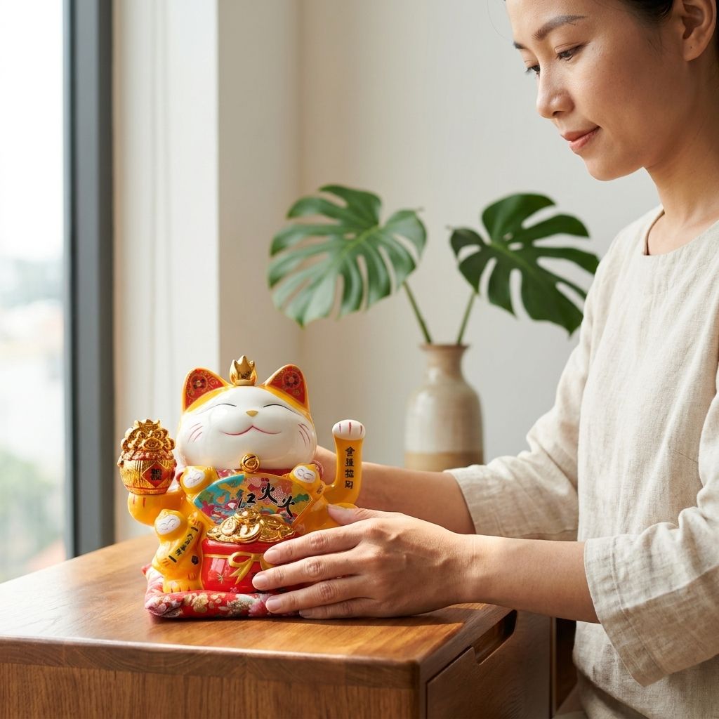  MÈO THẦN TÀI VẪY TAY VÀNG 