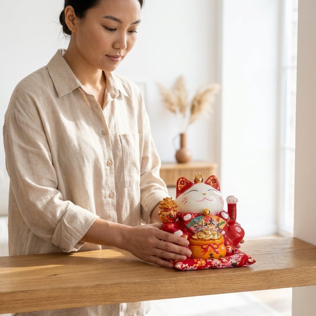  MÈO THẦN TÀI VẪY TAY ĐỎ 