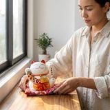  MÈO THẦN TÀI DÂY TIỀN 16CM 